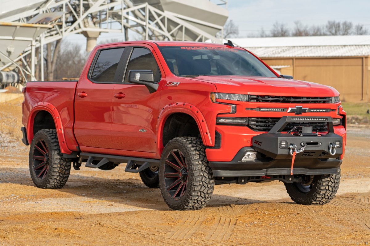 Chevrolet Silverado 1500 Winch Mount Kit - Rough Country - EXO - Black - '19-'22